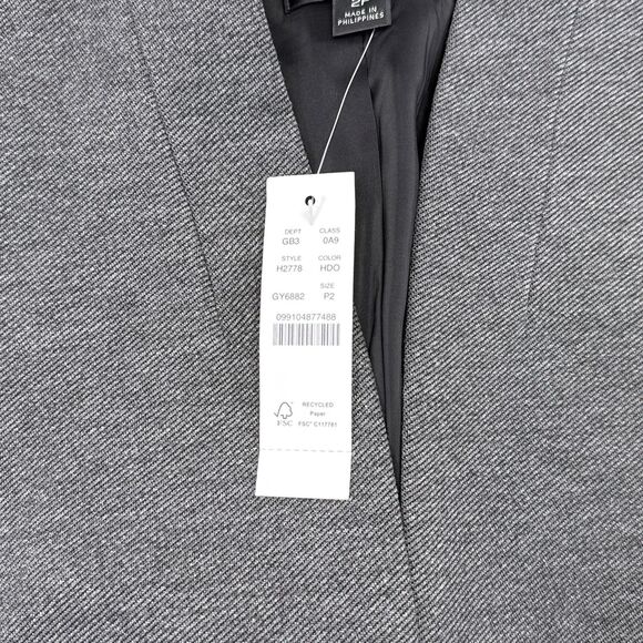 J Crew Going‎ Out Blazer Jacket Women’s Size 2 Petite Gray Heather Dove NEW - Picture 5 of 9